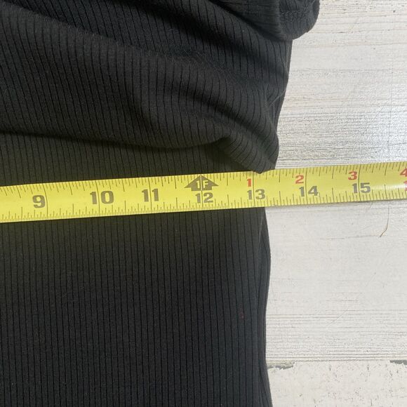 Lulus Sultry Side Black Ribbed One-shoulder Bodycon‎ Mini Dress - Small NWT - Picture 8 of 9